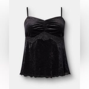NWT Torrid velour mesh lace sweetheart cami size 2 2x 18 20